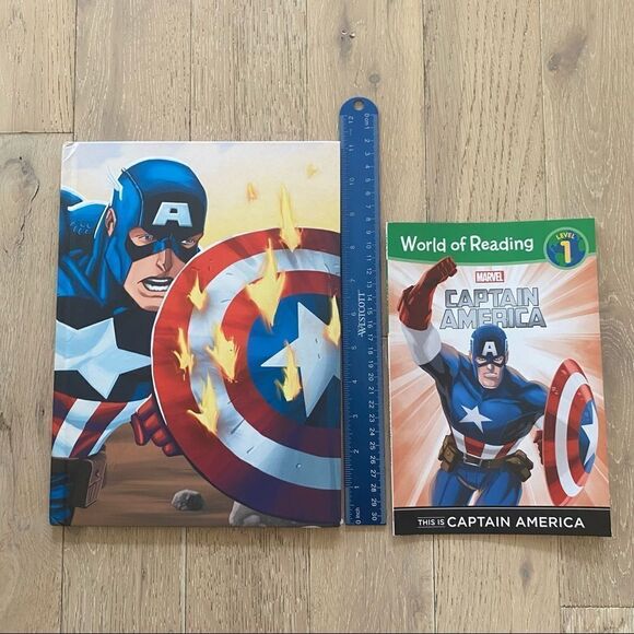Marvel Children's Book Set Captain America Hardcover and Softcover - Picture 7 of 8